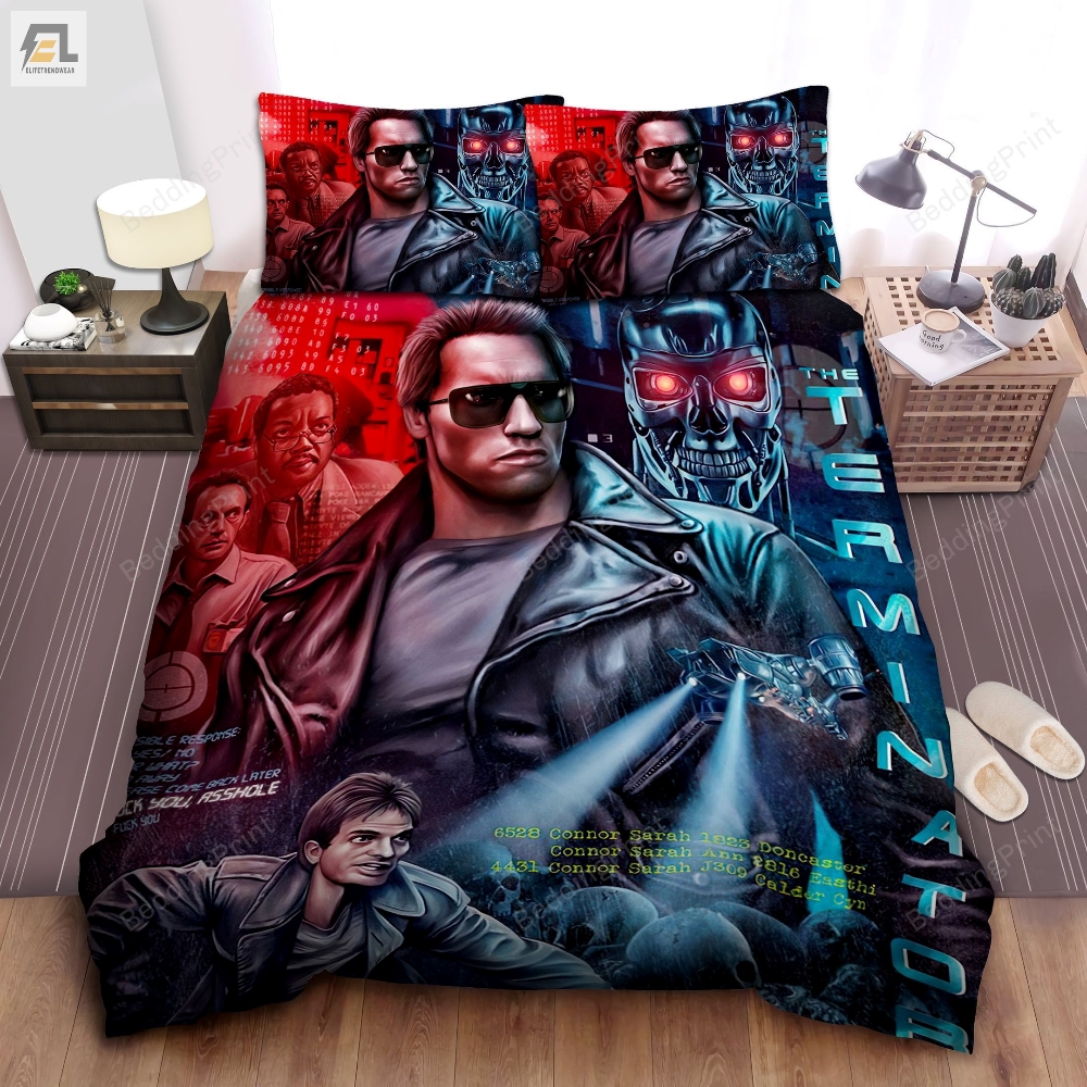 The Terminator Animated Poster Bed Sheets Duvet Cover Bedding Sets 