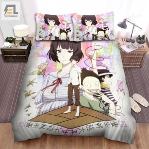 The Tatami Galaxy Characters With The Butterflies Bed Sheets Spread Comforter Duvet Cover Bedding Sets elitetrendwear 1 1