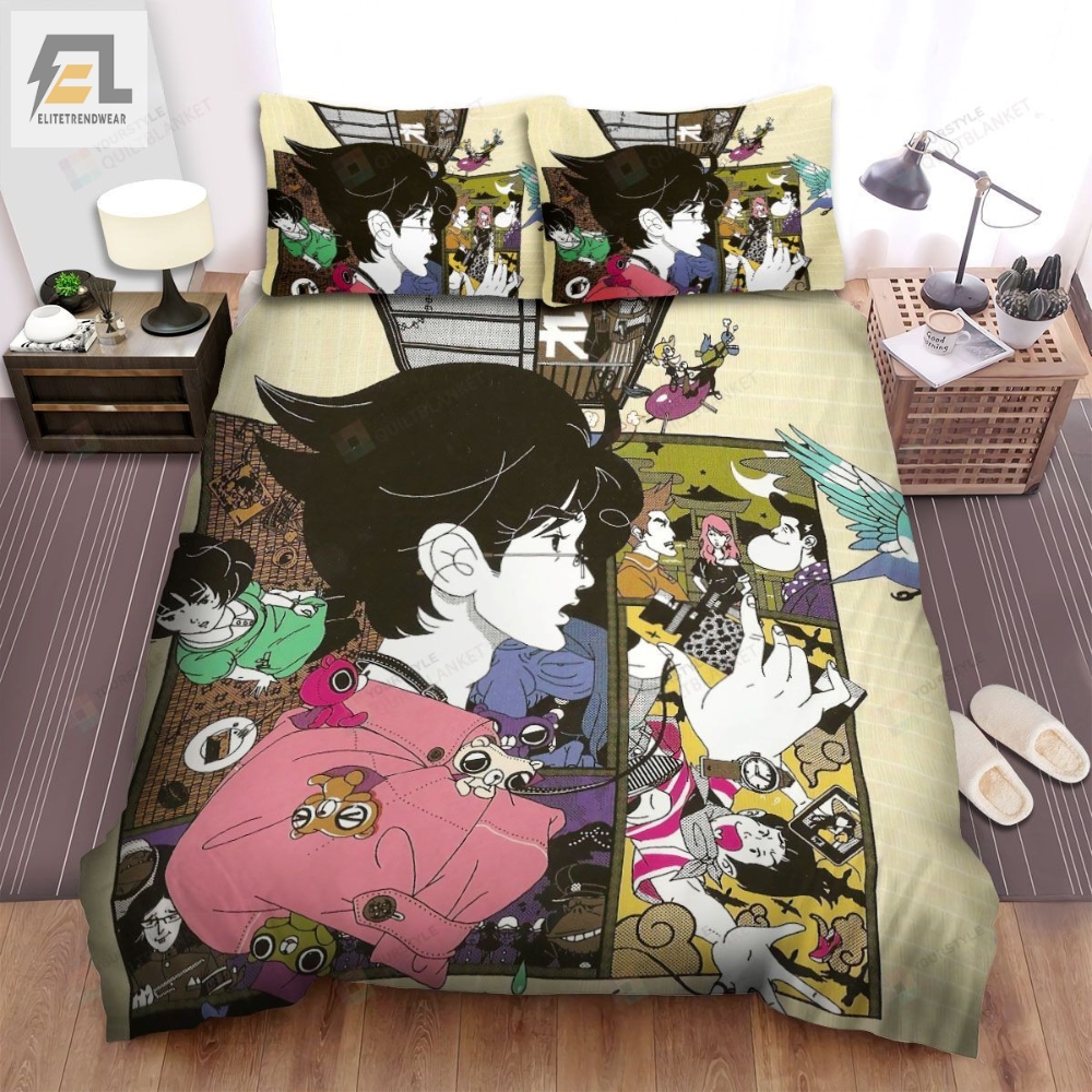 The Tatami Galaxy Characters Wakashi Collage Bed Sheets Spread Comforter Duvet Cover Bedding Sets 
