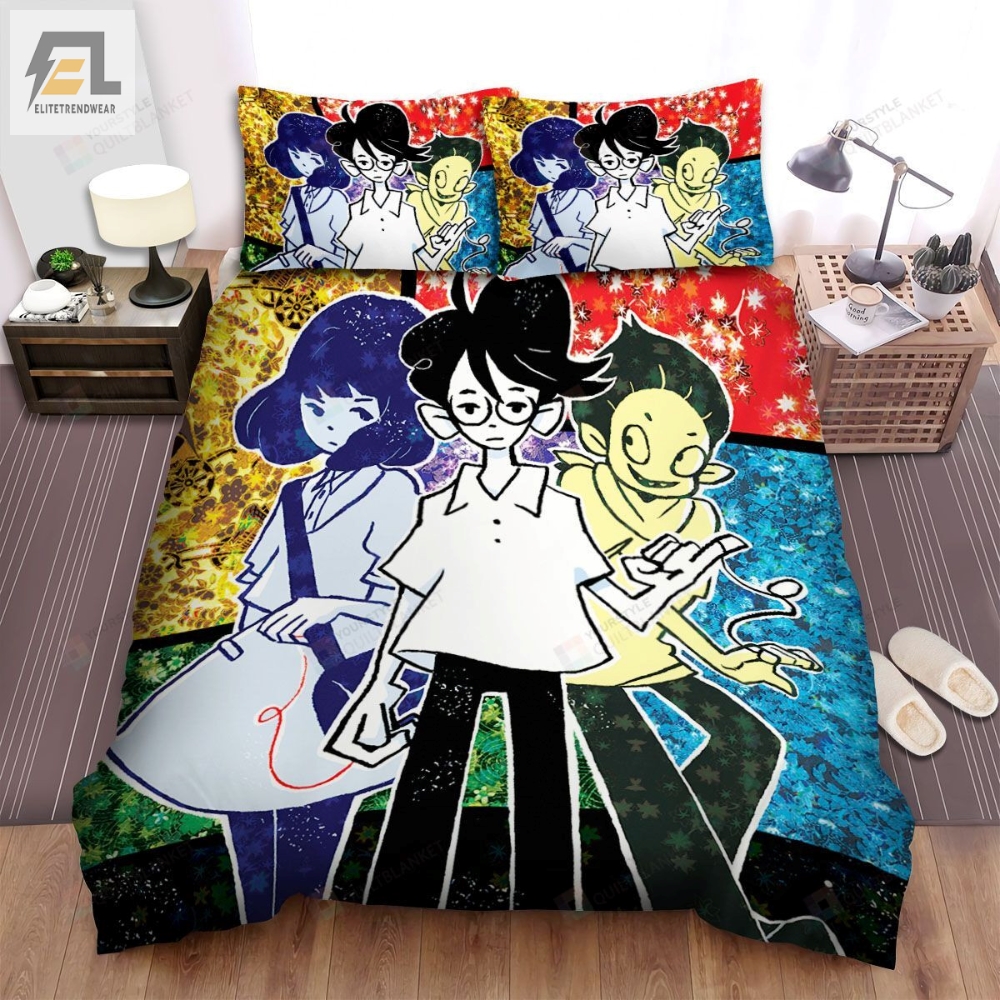The Tatami Galaxy Characters Colourful Art Bed Sheets Spread Comforter Duvet Cover Bedding Sets 