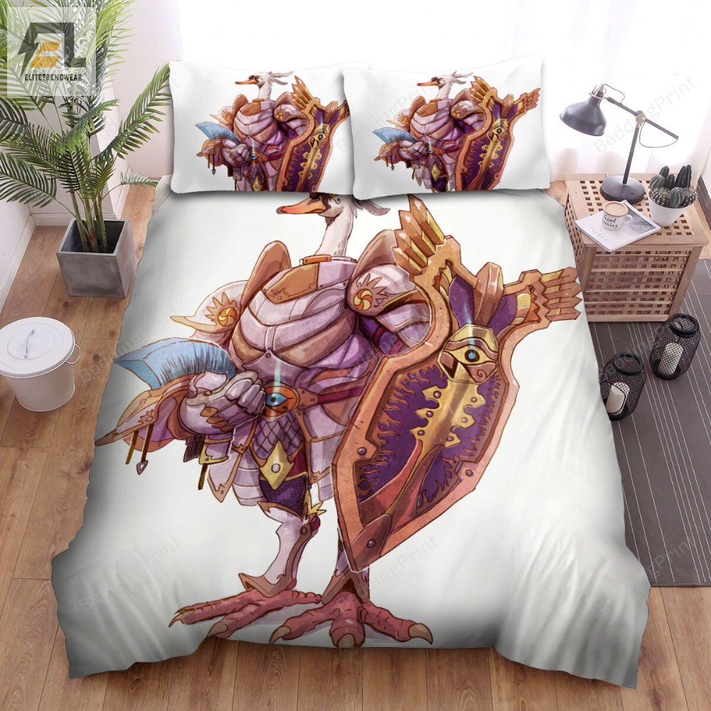 The Swan Soldier Cartoon Character Bed Sheets Spread Duvet Cover Bedding Sets 