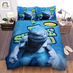 The Suicide Squad King Shark 3D Illustration Bed Sheets Spread Duvet Cover Bedding Set elitetrendwear 1 1