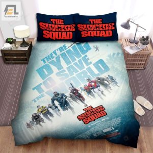 The Suicide Squad Dying To Save The World Poster Bed Sheets Spread Duvet Cover Bedding Set elitetrendwear 1 1