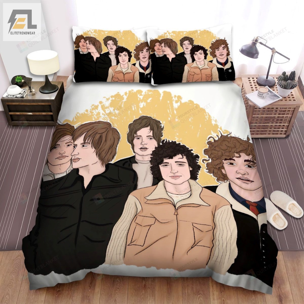The Strokes Band Cartoon Art Bed Sheets Spread Comforter Duvet Cover Bedding Sets 