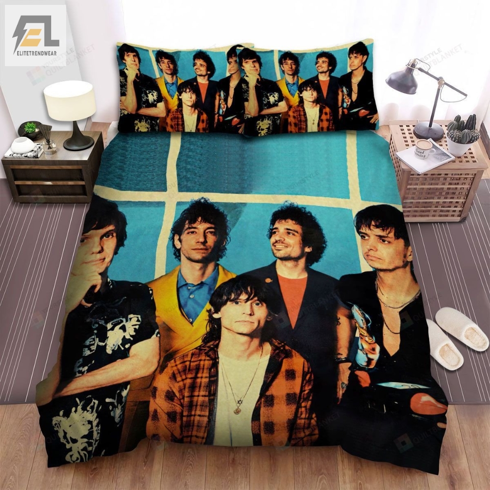 The Strokes Band Blue Ground Bed Sheets Spread Comforter Duvet Cover Bedding Sets 