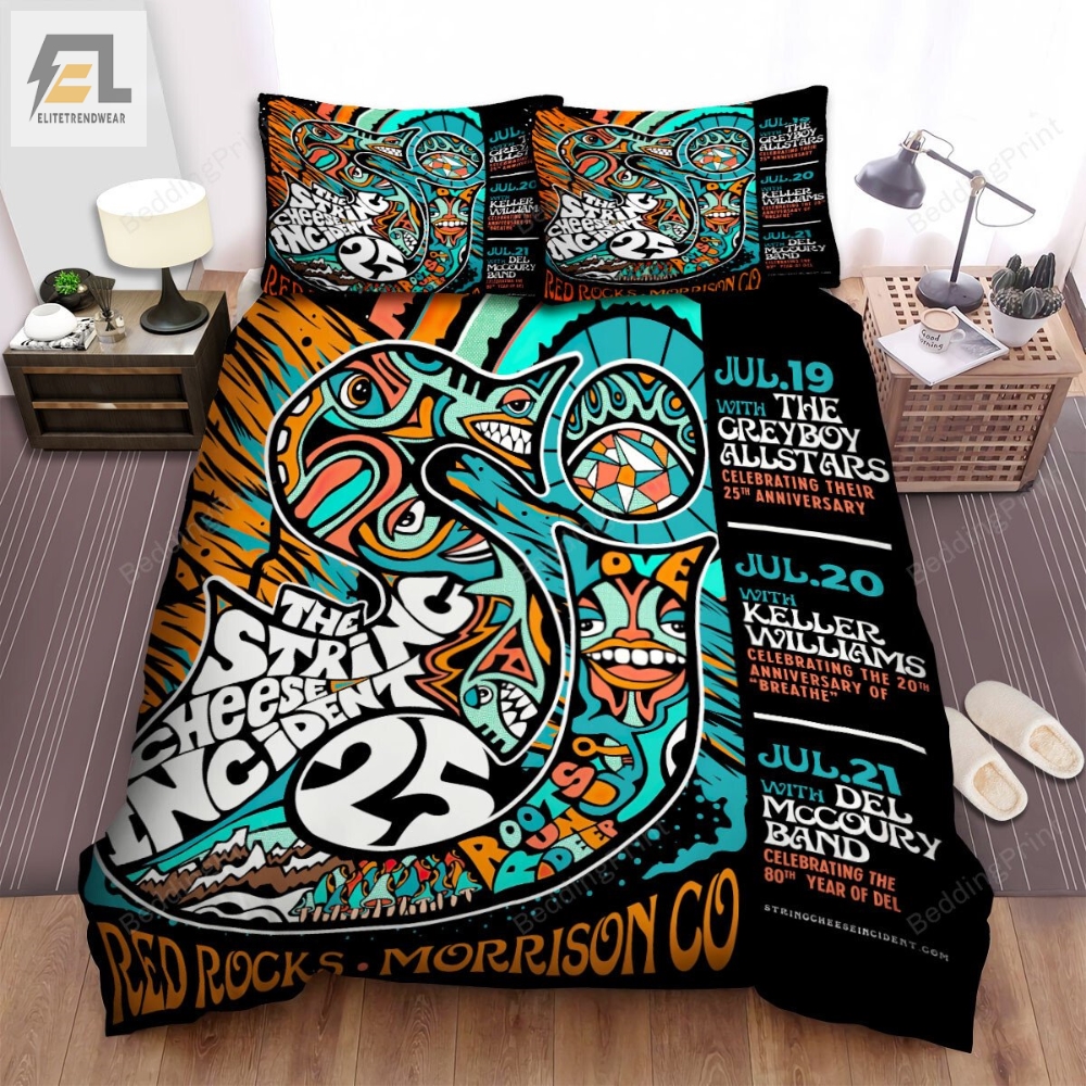 The String Cheese Incident Music Band Art Anniversaryâs Celebration Bed Sheets Duvet Cover Bedding Sets 
