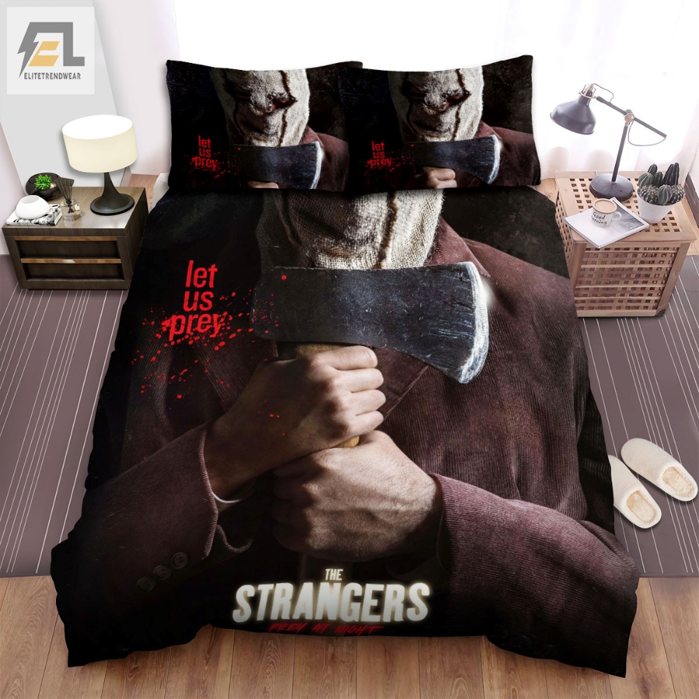 The Strangers Prey At Night Let Us Prey Movie Poster Bed Sheets Spread Comforter Duvet Cover Bedding Sets 