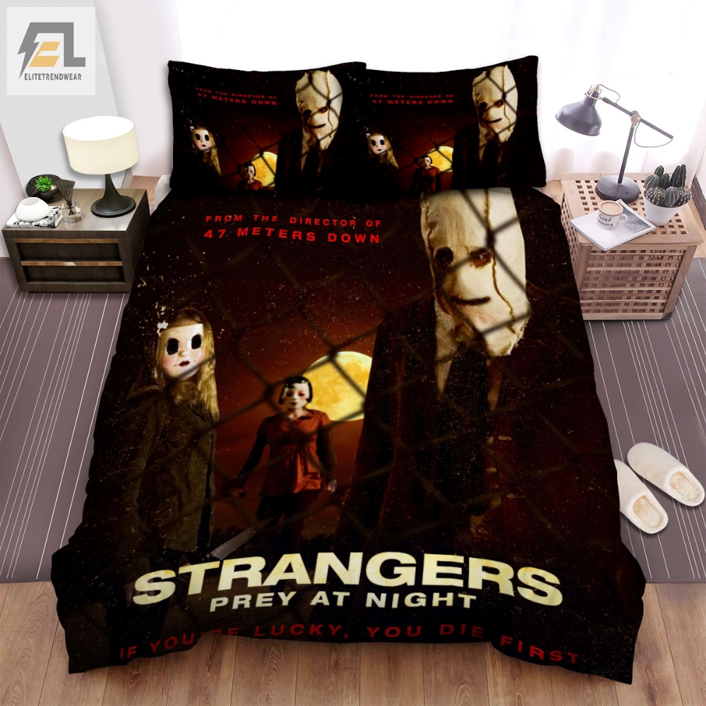 The Strangers Prey At Night From The Director Of 47 Meters Down Movie Poster Bed Sheets Spread Comforter Duvet Cover Bedding Sets 
