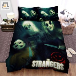 The Strangers Prey At Night Based On True Events Movie Poster Ver 2 Bed Sheets Spread Comforter Duvet Cover Bedding Sets elitetrendwear 1 1