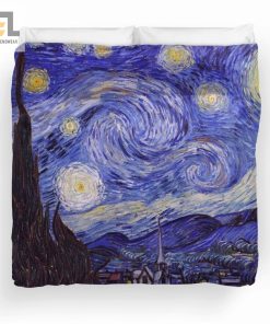 The Starry Night By Vincent Van Gogh Duvet Cover Bedding Set elitetrendwear 1 1