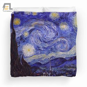 The Starry Night By Vincent Van Gogh Duvet Cover Bedding Set elitetrendwear 1 1