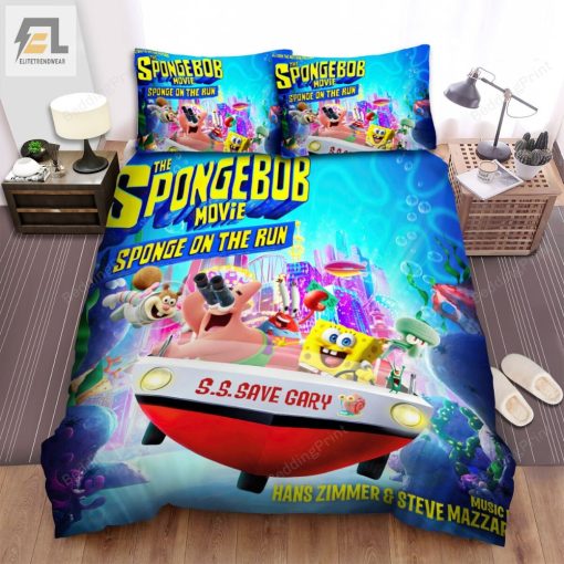 The Spongebob Movie Sponge On The Run 2020 Save Gary Bed Sheets Duvet Cover Bedding Sets elitetrendwear 1