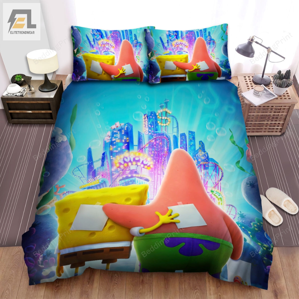 The Spongebob Movie Sponge On The Run 2020 Movie Poster Bed Sheets Duvet Cover Bedding Sets 