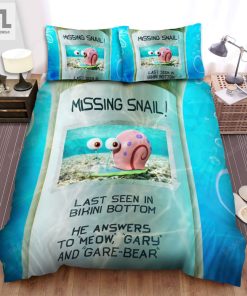 The Spongebob Movie Sponge On The Run 2020 Missing Snail Bed Sheets Duvet Cover Bedding Sets elitetrendwear 1 1