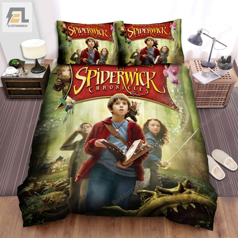 The Spiderwick Chronicles 2008 Movie Children With The Magical Book Bed Sheets Duvet Cover Bedding Sets 