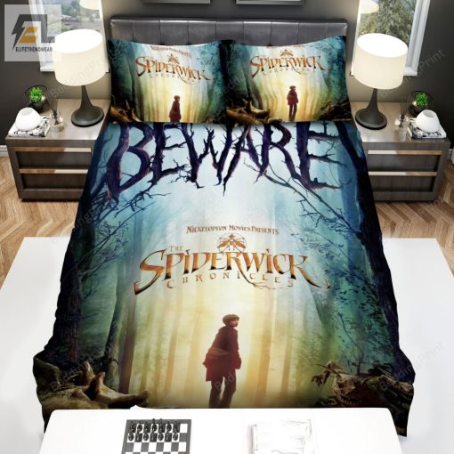 The Spiderwick Chronicles 2008 Movie Beware Poster Bed Sheets Duvet Cover Bedding Sets elitetrendwear 1