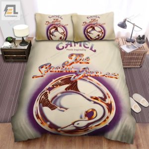 The Snow Goose Camel Band Bed Sheets Spread Comforter Duvet Cover Bedding Sets elitetrendwear 1 1