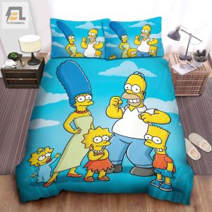 The Simpsons In Family Picture Bed Sheets Duvet Cover Bedding Sets elitetrendwear 1 1