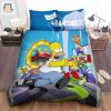 The Simpsons Hit And Run Video Game Promo Art Bed Sheets Duvet Cover Bedding Sets elitetrendwear 1