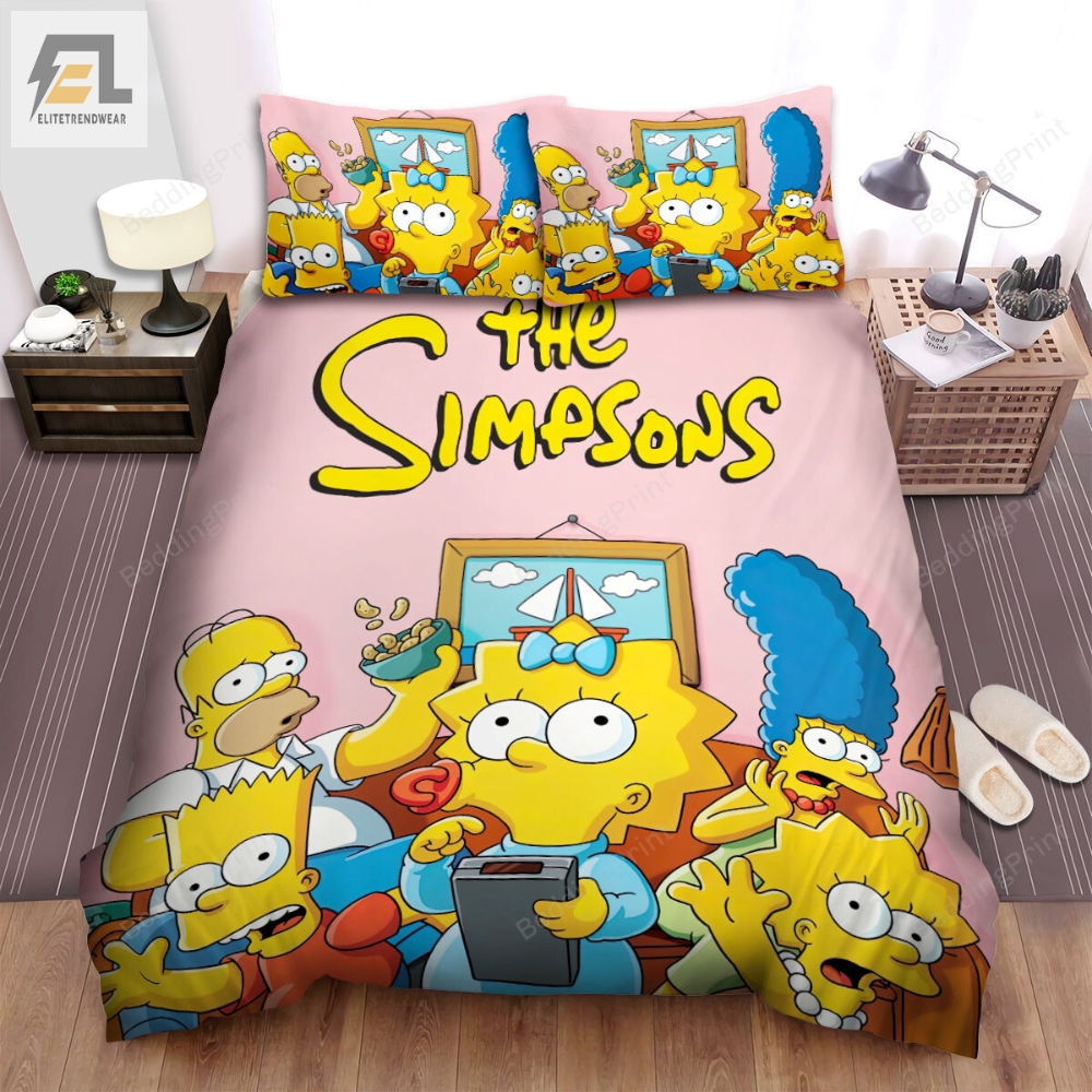The Simpsons 1989 Movie Cover Bed Sheets Duvet Cover Bedding Sets 