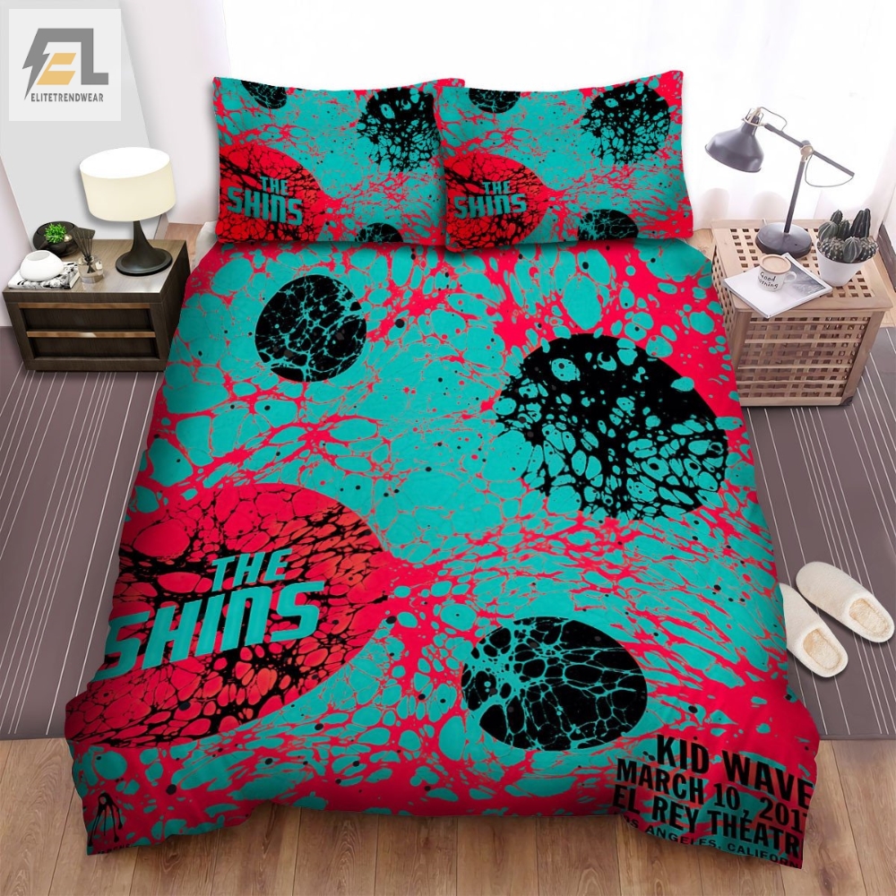 The Shins Band Red And Green Art Bed Sheets Spread Comforter Duvet Cover Bedding Sets 