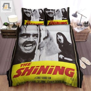 The Shining The Tide Of Terror That Swept America Is Here Movie Poster Bed Sheets Spread Comforter Duvet Cover Bedding Sets elitetrendwear 1 1