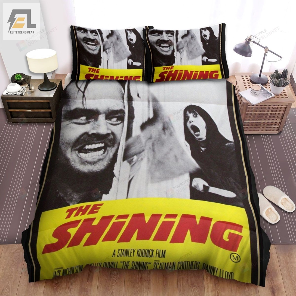 The Shining The Tide Of Terror That Swept America Is Here Movie Poster Bed Sheets Spread Comforter Duvet Cover Bedding Sets 