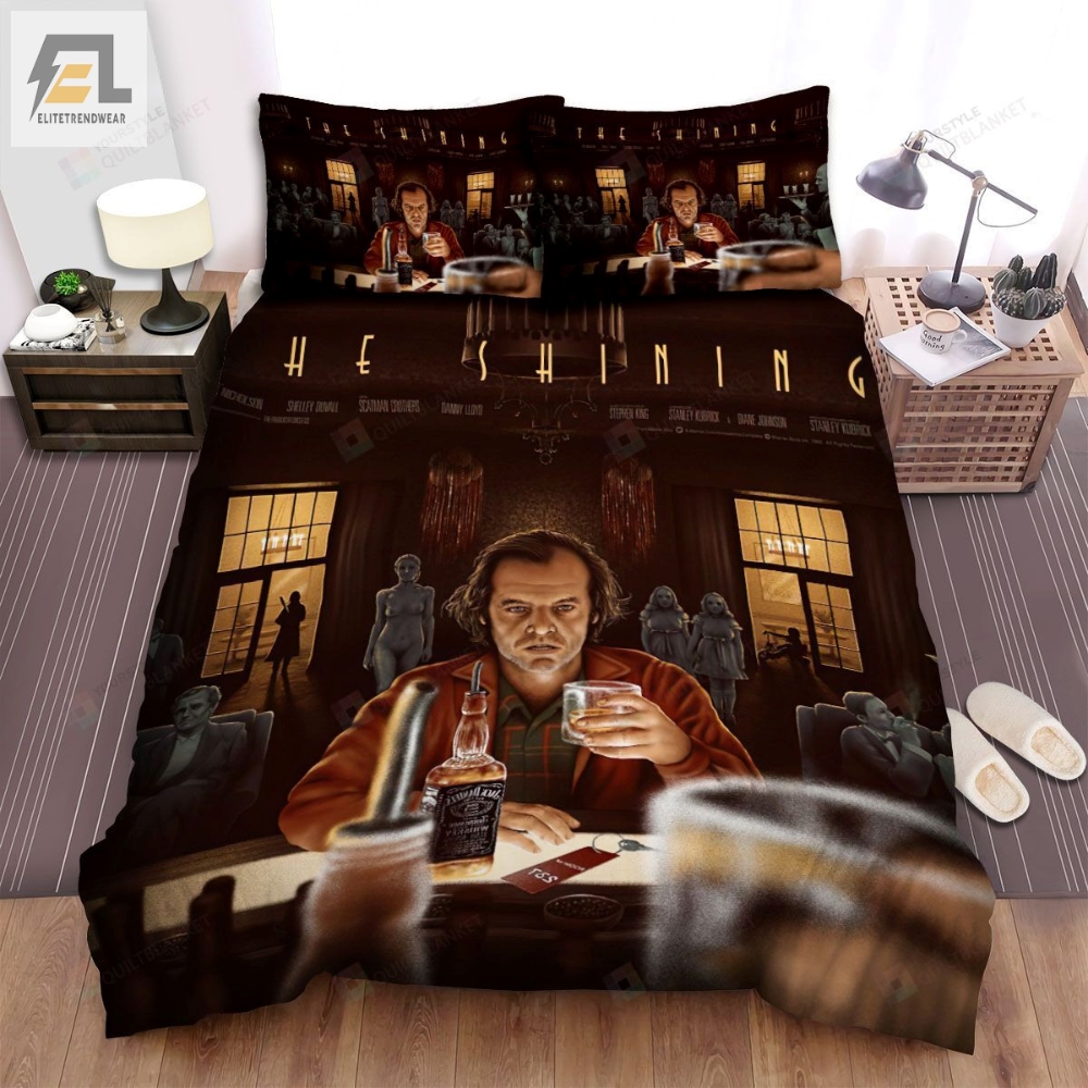 The Shining The Men Is Drinking Alcohol Movie Poster Bed Sheets Spread Comforter Duvet Cover Bedding Sets 