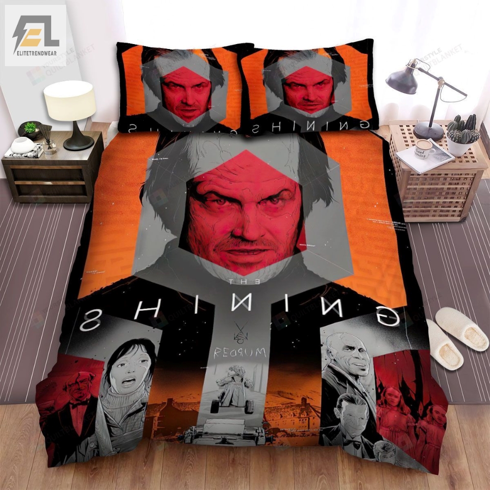 The Shining The Man With Scene Movie Background Movie Poster Bed Sheets Spread Comforter Duvet Cover Bedding Sets 