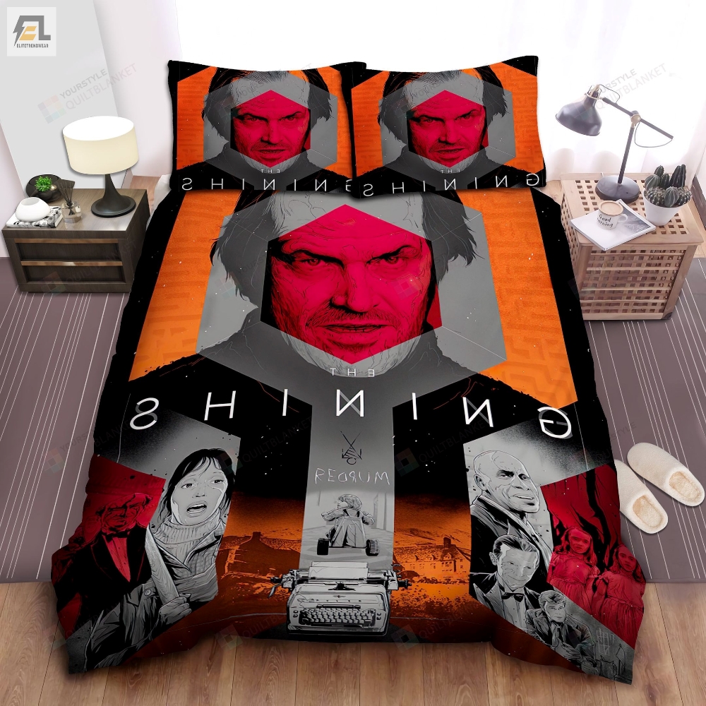 The Shining Poster In Manga Style Artwork Bed Sheets Spread Comforter Duvet Cover Bedding Sets 