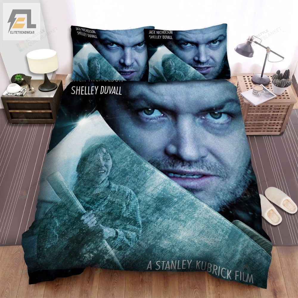 The Shining Jack Nicholson Shelley Duvall Movie Poster Bed Sheets Spread Comforter Duvet Cover Bedding Sets 