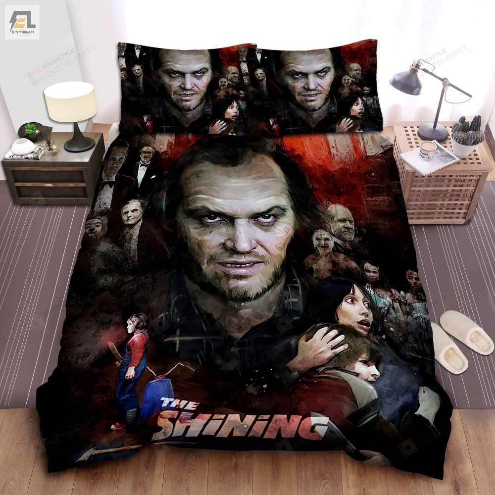 The Shining Film Characters In Watercolor Painting Bed Sheets Spread Comforter Duvet Cover Bedding Sets 