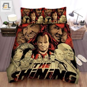 The Shining Face Of Main Actors In The Movie Poster Bed Sheets Spread Comforter Duvet Cover Bedding Sets elitetrendwear 1 1