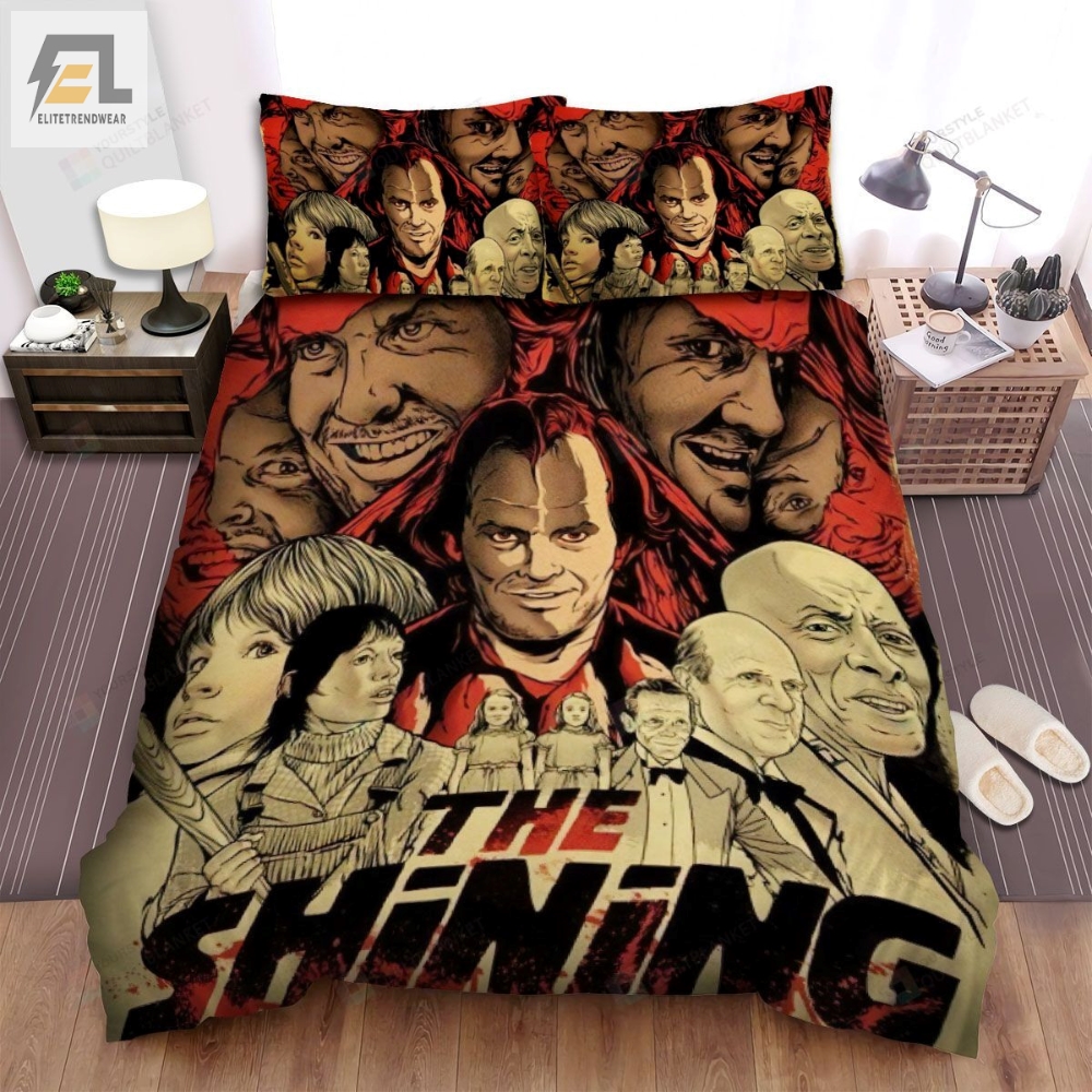 The Shining Face Of Main Actors In The Movie Poster Bed Sheets Spread Comforter Duvet Cover Bedding Sets 