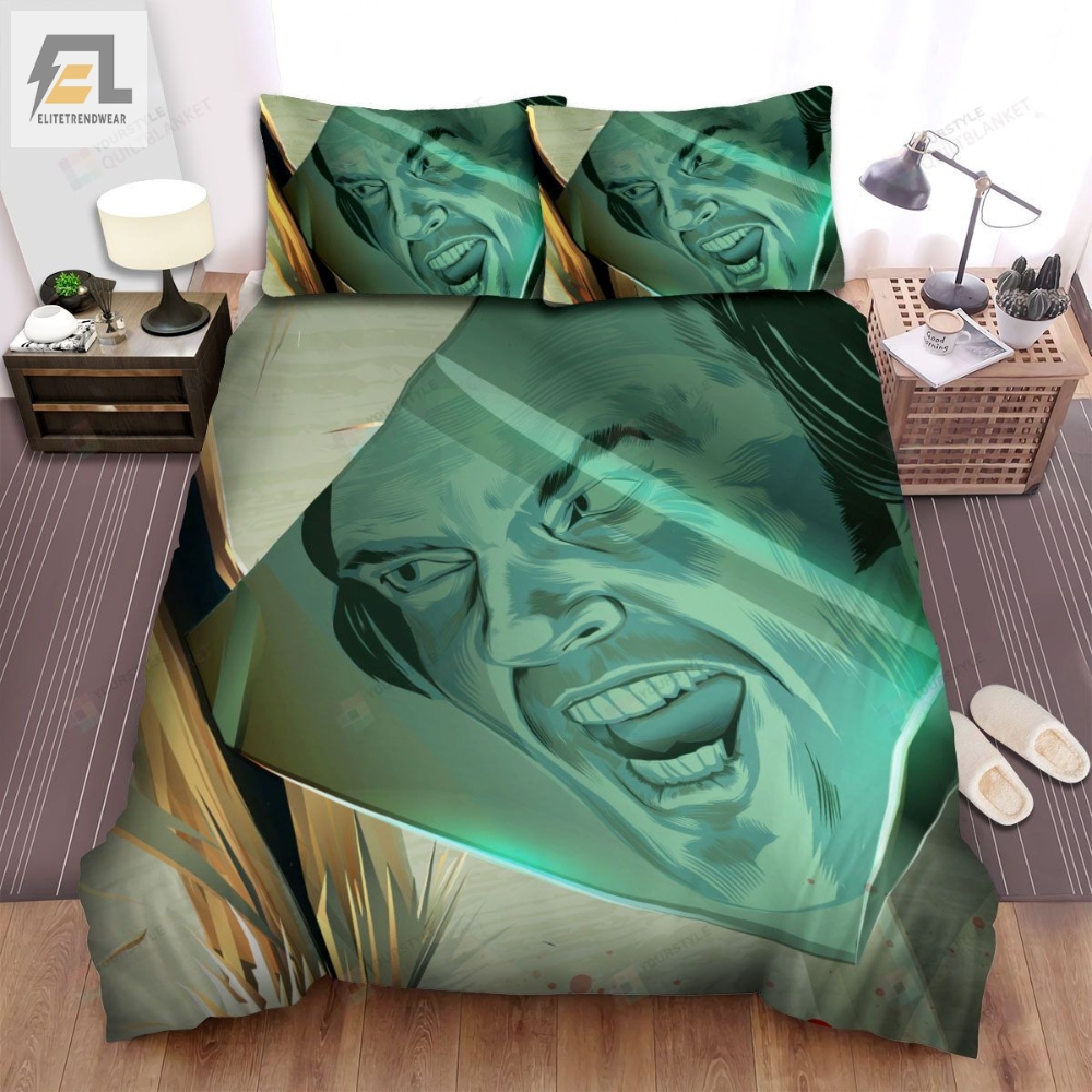 The Shining Angry Man Reflected In The Glass Movie Poster Bed Sheets Spread Comforter Duvet Cover Bedding Sets 