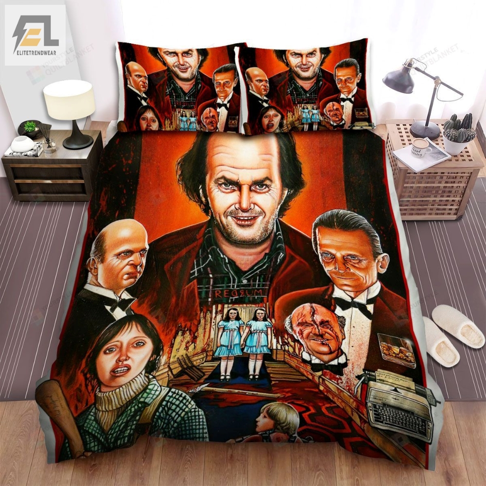 The Shining All Main Actors Movie Art Ver 2 Bed Sheets Spread Comforter Duvet Cover Bedding Sets 