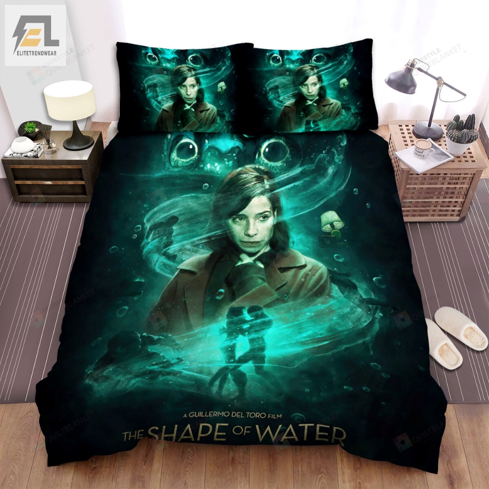 The Shape Of Water 2017 Movie Illustration Bed Sheets Duvet Cover Bedding Sets elitetrendwear 1