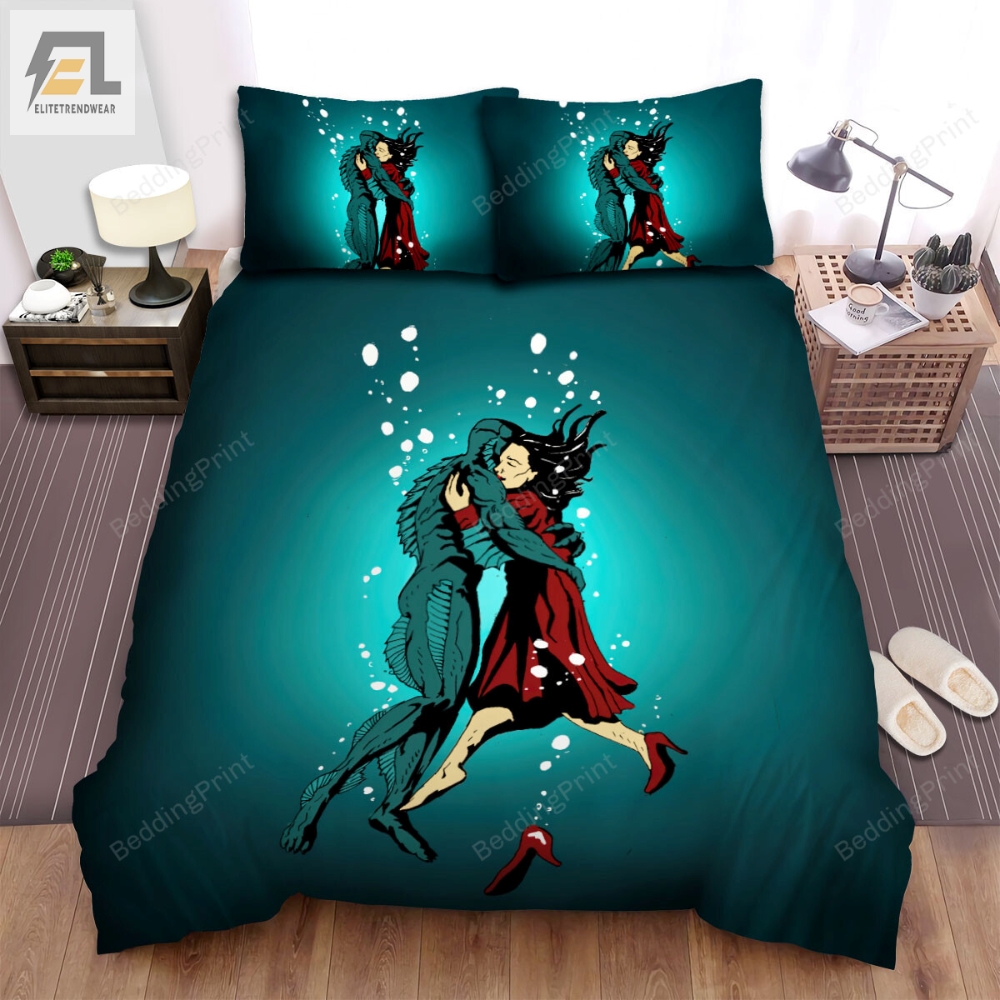 The Shape Of Water 2017 Movie Illustration 8 Bed Sheets Duvet Cover Bedding Sets 