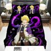 The Seven Deadly Sins Meliodas With Purple Dragon Silhouette Bed Sheets Duvet Cover Bedding Sets elitetrendwear 1