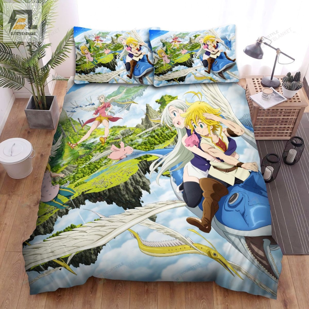 The Seven Deadly Sins Characters Flying Bed Sheets Spread Comforter Duvet Cover Bedding Sets 