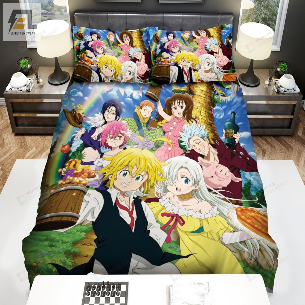 The Seven Deadly Sins Characters Feast Bed Sheets Spread Comforter Duvet Cover Bedding Sets 