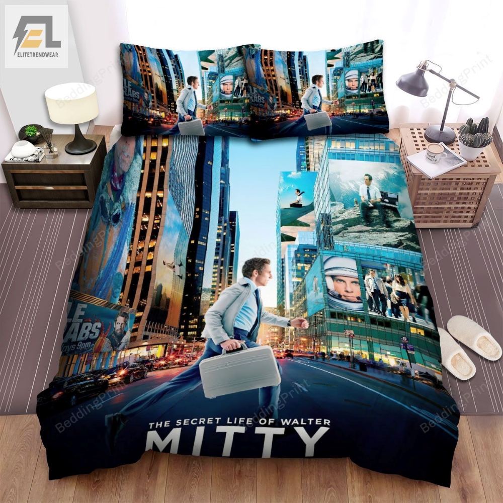 The Secret Life Of Walter Mitty 2013 Movie Poster Bed Sheets Duvet Cover Bedding Sets 