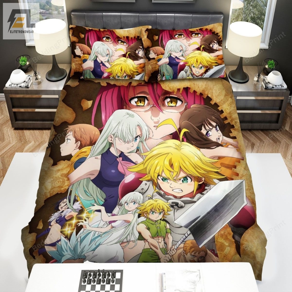 The Seven Deadly Sins Anime Characters Bed Sheets Duvet Cover Bedding Sets 