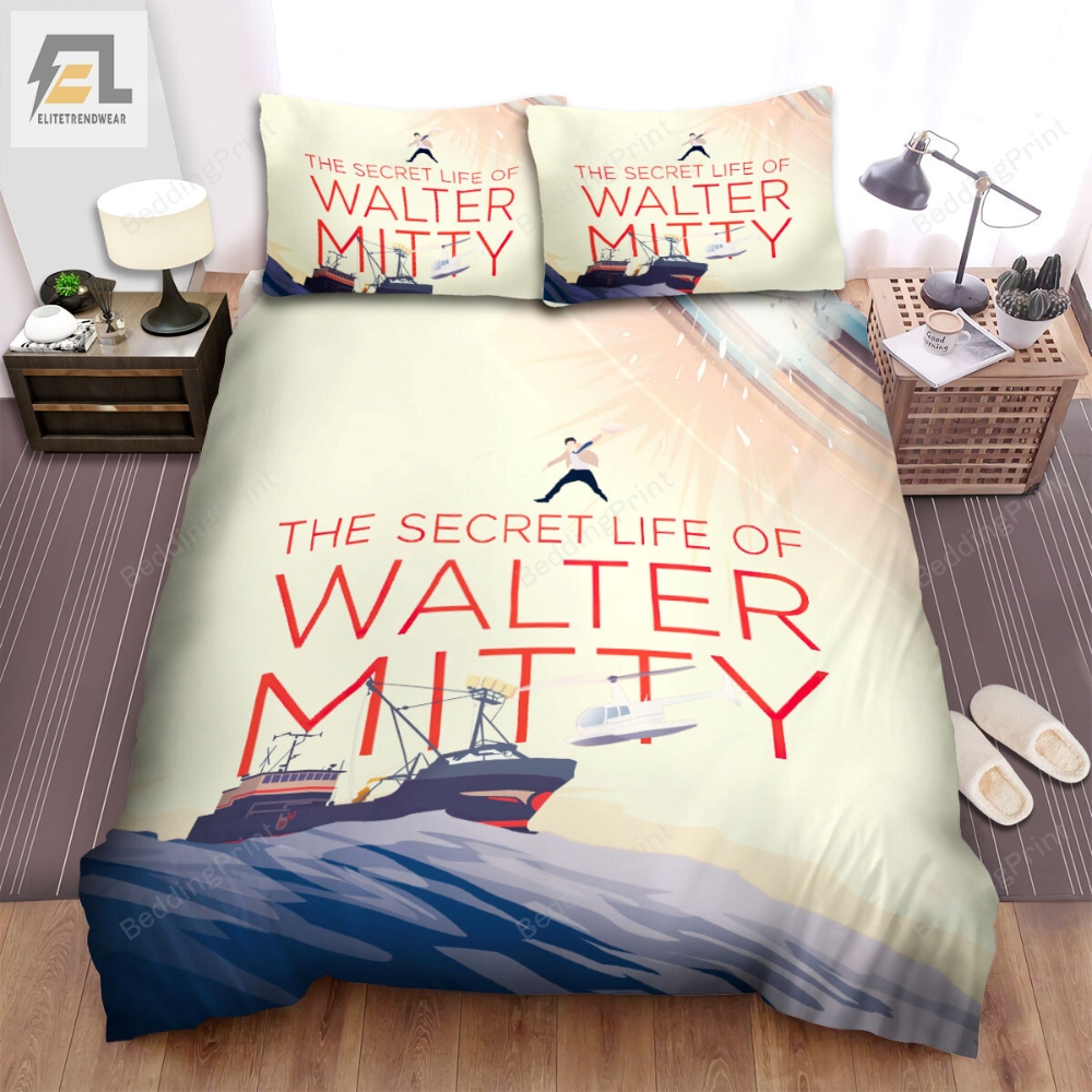 The Secret Life Of Walter Mitty 2013 Movie Illustration 3 Bed Sheets Duvet Cover Bedding Sets 