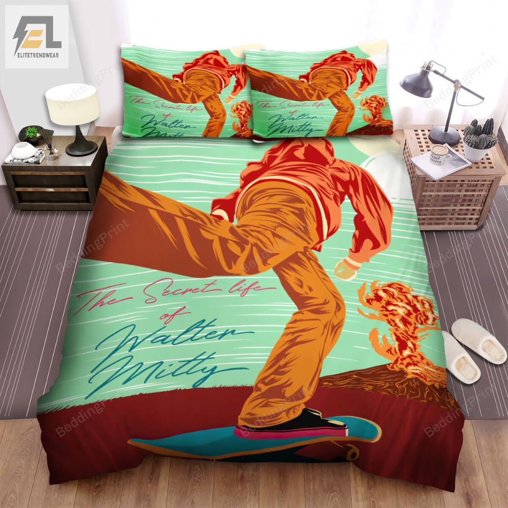 The Secret Life Of Walter Mitty 2013 Movie Digital Art 2 Bed Sheets Duvet Cover Bedding Sets 