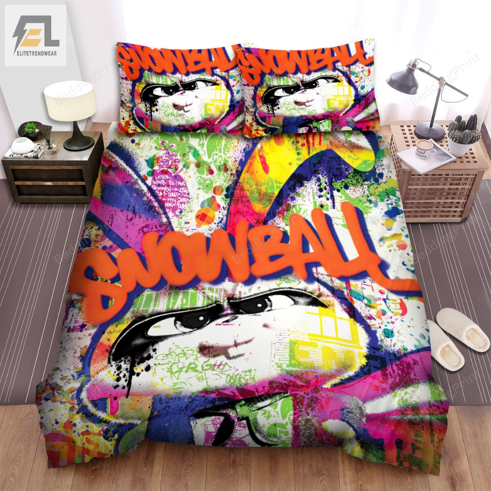 The Secret Life Of Pets 2 2019 Snowball Poster Artwork Bed Sheets Duvet Cover Bedding Sets 