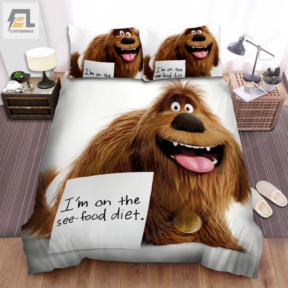 The Secret Life Of Pets 2 2019 Duke Poster Bed Sheets Duvet Cover Bedding Sets 