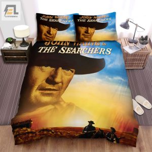 The Searchers 1956 Movie Poster Bed Sheets Spread Comforter Duvet Cover Bedding Sets elitetrendwear 1 1