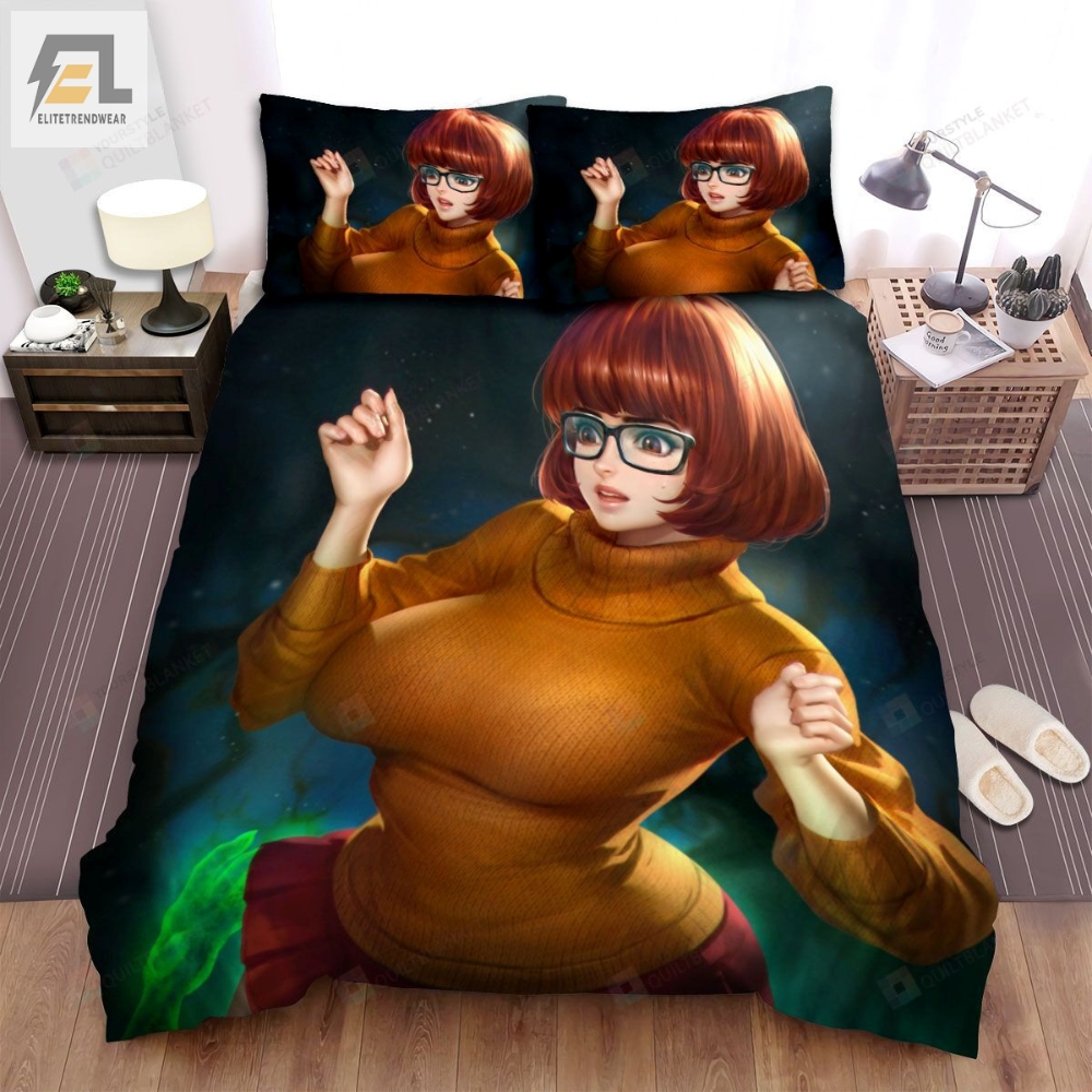 The Scoobydoo Show Velma Digital Illustration Bed Sheets Spread Duvet Cover Bedding Sets 