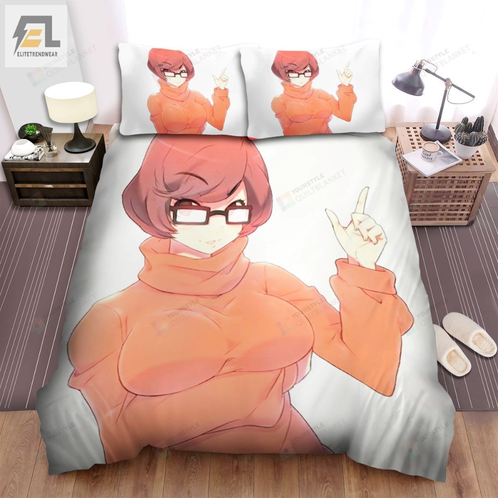 The Scoobydoo Show Velma Anime Art Style Bed Sheets Spread Duvet Cover Bedding Sets 